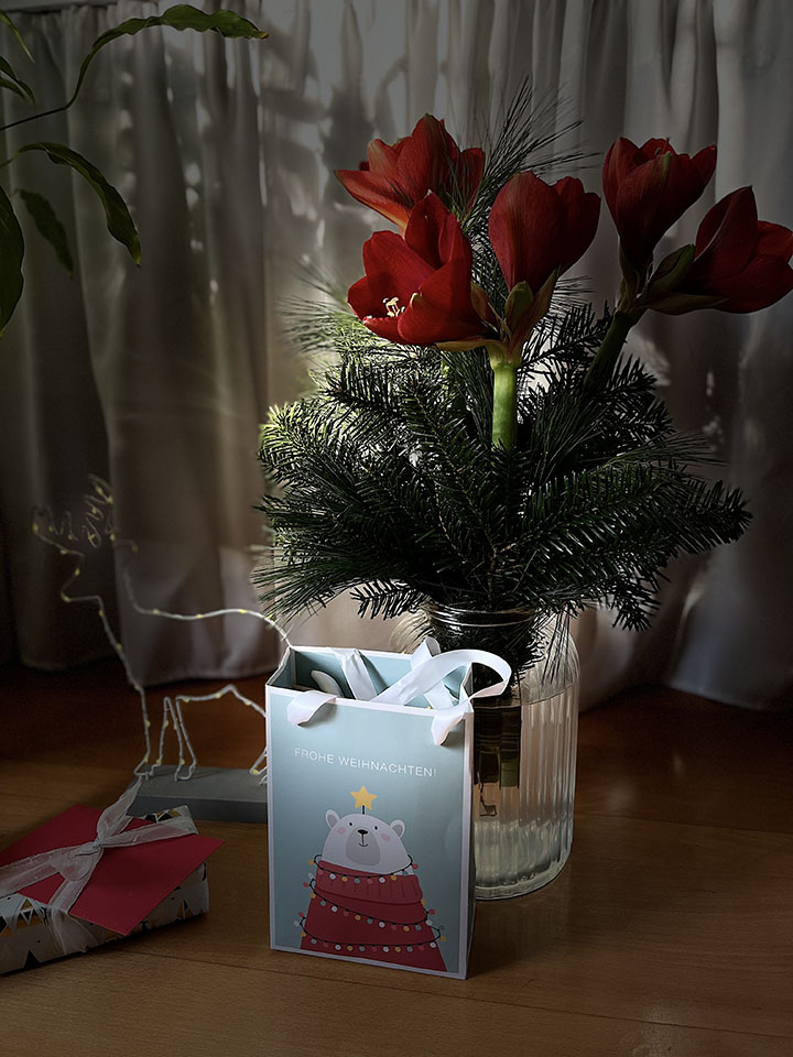 Stiltreu Geschenktüte vor Vase